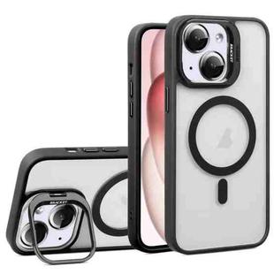 For iPhone 15 Plus U1 Invisible Lens Holder Acrylic + TPU MagSafe Magnetic Phone Case(Black)