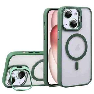 For iPhone 15 U1 Invisible Lens Holder Acrylic + TPU MagSafe Magnetic Phone Case(Green)