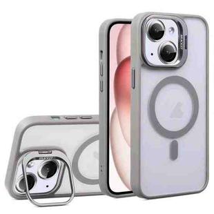 For iPhone 15 U1 Invisible Lens Holder Acrylic + TPU MagSafe Magnetic Phone Case(Grey)