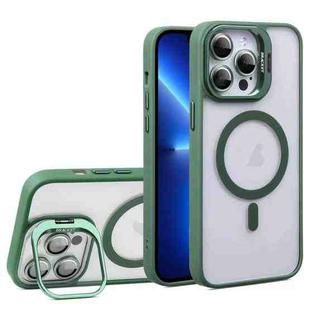 For iPhone 13 Pro U1 Invisible Lens Holder Acrylic + TPU MagSafe Magnetic Phone Case(Green)