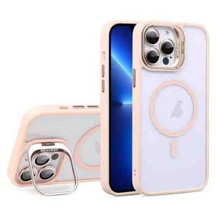 For iPhone 13 Pro U1 Invisible Lens Holder Acrylic + TPU MagSafe Magnetic Phone Case(Pink)