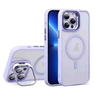 For iPhone 13 Pro U1 Invisible Lens Holder Acrylic + TPU MagSafe Magnetic Phone Case(Light Purple)