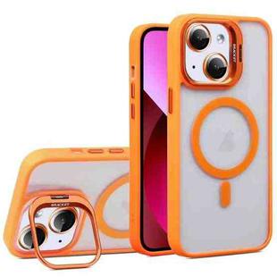 For iPhone 13 U1 Invisible Lens Holder Acrylic + TPU MagSafe Magnetic Phone Case(Orange)