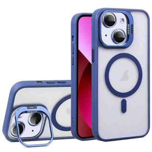 For iPhone 13 U1 Invisible Lens Holder Acrylic + TPU MagSafe Magnetic Phone Case(Dark Blue)