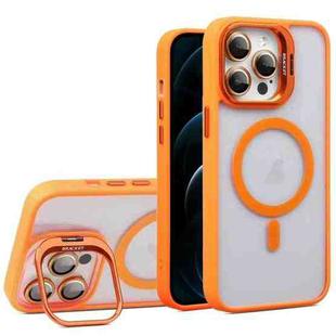 For iPhone 12 Pro Max U1 Invisible Lens Holder Acrylic + TPU MagSafe Magnetic Phone Case(Orange)