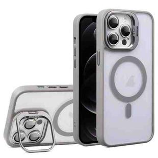 For iPhone 12 Pro U1 Invisible Lens Holder Acrylic + TPU MagSafe Magnetic Phone Case(Grey)