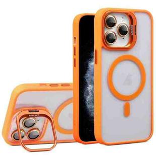 For iPhone 11 Pro Max U1 Invisible Lens Holder Acrylic + TPU MagSafe Magnetic Phone Case(Orange)