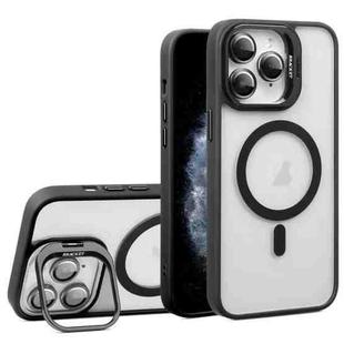 For iPhone 11 Pro Max U1 Invisible Lens Holder Acrylic + TPU MagSafe Magnetic Phone Case(Black)