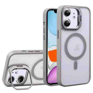 For iPhone 11 U1 Invisible Lens Holder Acrylic + TPU MagSafe Magnetic Phone Case(Grey)