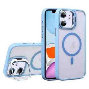 For iPhone 11 U1 Invisible Lens Holder Acrylic + TPU MagSafe Magnetic Phone Case(Sierra Blue)