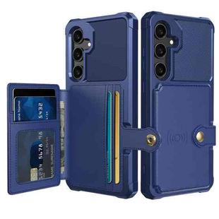 For Samsung Galaxy S24+ 5G Magnetic Wallet Card Bag Leather Phone Case(Blue)