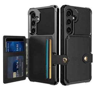 For Samsung Galaxy S24 5G Magnetic Wallet Card Bag Leather Phone Case(Black)