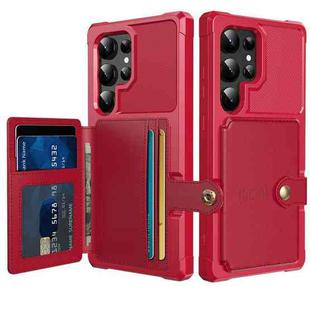 For Samsung Galaxy S24 Ultra 5G Magnetic Wallet Card Bag Leather Phone Case(Red)