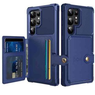 For Samsung Galaxy S24 Ultra 5G Magnetic Wallet Card Bag Leather Phone Case(Blue)