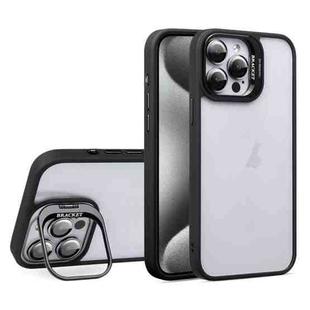 For iPhone 15 Pro Max U1 Invisible Lens Holder Acrylic + TPU Shockproof Phone Case(Black)