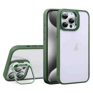 For iPhone 15 Pro U1 Invisible Lens Holder Acrylic + TPU Shockproof Phone Case(Green)