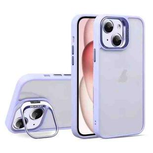 For iPhone 15 Plus U1 Invisible Lens Holder Acrylic + TPU Shockproof Phone Case(Light Purple)