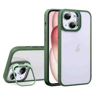 For iPhone 15 U1 Invisible Lens Holder Acrylic + TPU Shockproof Phone Case(Green)