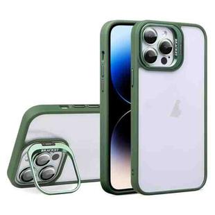 For iPhone 14 Pro Max U1 Invisible Lens Holder Acrylic + TPU Shockproof Phone Case(Green)