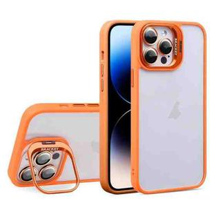 For iPhone 14 Pro Max U1 Invisible Lens Holder Acrylic + TPU Shockproof Phone Case(Orange)