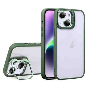 For iPhone 14 Plus U1 Invisible Lens Holder Acrylic + TPU Shockproof Phone Case(Green)