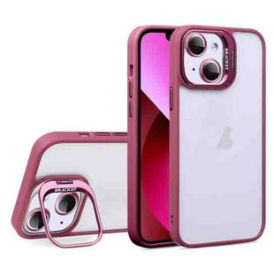 For iPhone 13 U1 Invisible Lens Holder Acrylic + TPU Shockproof Phone Case(Wine Red)