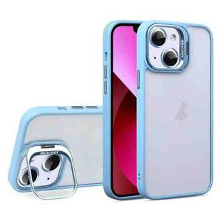 For iPhone 13 U1 Invisible Lens Holder Acrylic + TPU Shockproof Phone Case(Sierra Blue)