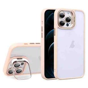 For iPhone 12 Pro Max U1 Invisible Lens Holder Acrylic + TPU Shockproof Phone Case(Pink)