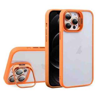 For iPhone 12 Pro U1 Invisible Lens Holder Acrylic + TPU Shockproof Phone Case(Orange)