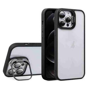 For iPhone 12 Pro U1 Invisible Lens Holder Acrylic + TPU Shockproof Phone Case(Black)