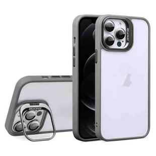 For iPhone 12 Pro U1 Invisible Lens Holder Acrylic + TPU Shockproof Phone Case(Grey)