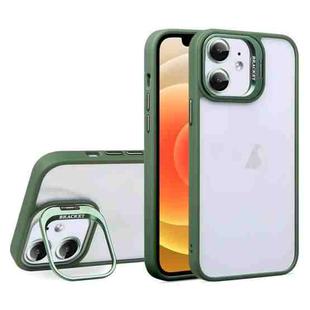 For iPhone 12 U1 Invisible Lens Holder Acrylic + TPU Shockproof Phone Case(Green)