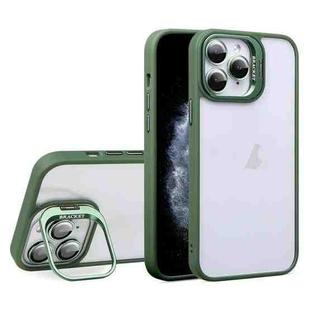 For iPhone 11 Pro Max U1 Invisible Lens Holder Acrylic + TPU Shockproof Phone Case(Green)