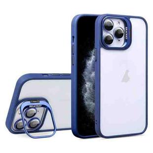 For iPhone 11 Pro Max U1 Invisible Lens Holder Acrylic + TPU Shockproof Phone Case(Dark Blue)