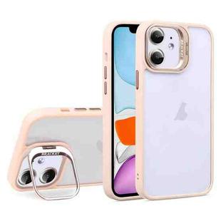 For iPhone 11 U1 Invisible Lens Holder Acrylic + TPU Shockproof Phone Case(Pink)