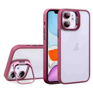 For iPhone 11 U1 Invisible Lens Holder Acrylic + TPU Shockproof Phone Case(Wine Red)