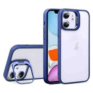 For iPhone 11 U1 Invisible Lens Holder Acrylic + TPU Shockproof Phone Case(Dark Blue)