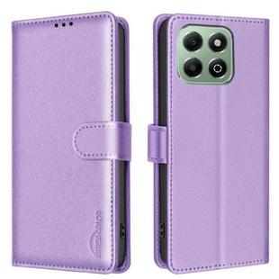 For Honor X6b Litchi Texture RFID Anti-theft Leather Phone Case(Purple)