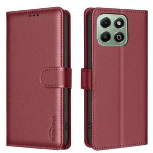 For Honor X6b Litchi Texture RFID Anti-theft Leather Phone Case(Red)