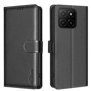 For Honor X5b Litchi Texture RFID Anti-theft Leather Phone Case(Black)