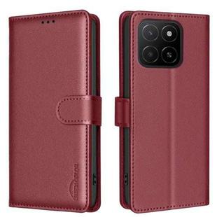 For Honor X5b Litchi Texture RFID Anti-theft Leather Phone Case(Red)