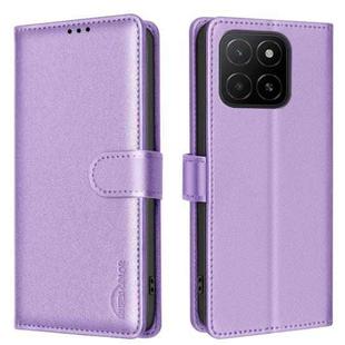 For Honor X5b Litchi Texture RFID Anti-theft Leather Phone Case(Purple)