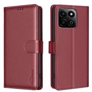 For Honor 200 Smart / X7C Litchi Texture RFID Anti-theft Leather Phone Case(Red)