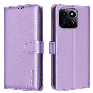 For Honor 200 Smart / X7C Litchi Texture RFID Anti-theft Leather Phone Case(Purple)