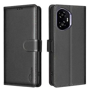 For Honor 300 Litchi Texture RFID Anti-theft Leather Phone Case(Black)