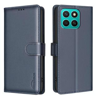 For Honor X8c 4G Litchi Texture RFID Anti-theft Leather Phone Case(Blue)