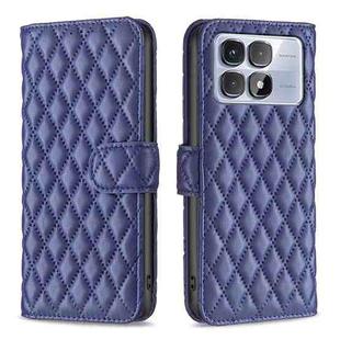 For Redmi K70 Ultra Diamond Lattice Wallet Flip Leather Phone Case(Blue)