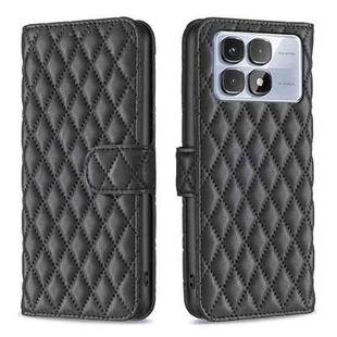 For Redmi K70 Ultra Diamond Lattice Wallet Flip Leather Phone Case(Black)