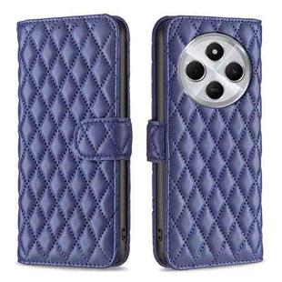 For Redmi 14C 4G Diamond Lattice Wallet Flip Leather Phone Case(Blue)