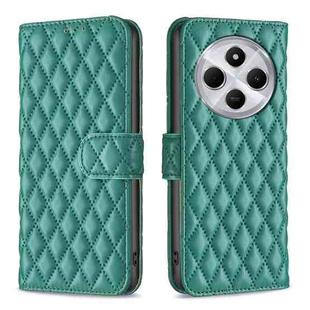 For Redmi 14C 4G Diamond Lattice Wallet Flip Leather Phone Case(Green)